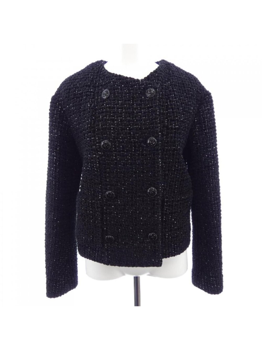Chanel Collarless Jacket Black